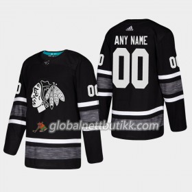 Chicago Blackhawks Hockeydrakt Custom Svart 2019 NHL All-Star Adidas Authentic - Herre